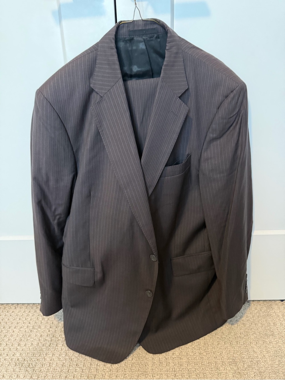 Austin Reed Men's Brown Pinstripe Two-Button Blazer